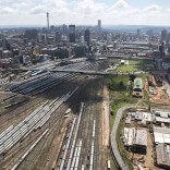 JOHANNESBURG, SOUTH AFRICA - NOVEMBER 20: An aerial view shows Nelson Mandela Bridge and around in Johannesburg, South Africa on November 20, 2016. (Photo by Shiraaz Mohamed/Anadolu Agency/Getty Images)