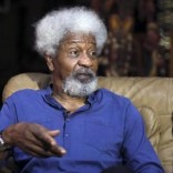 Nigerian Literature Nobel Laureate Wole Soyinka speaks during an interview with Reuters in his home in the southwest city of Abeokuta July 1, 2014.    REUTERS/Akintunde Akinleye