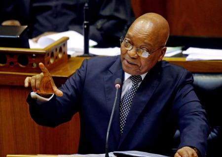 President Jacob Zuma speaks during his question and answer session in Parliament in Cape Town, South Africa, September 13, 2016. REUTERS/Mike Hutchings