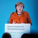 German Chancellor Angela Merkel delivers a speech at the German-Italian economic conference in Berlin, Germany, January 18, 2017. REUTERS/Hannibal Hanschke