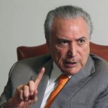 Brazil's President Michel Temer, gestures during an interview with Reuters at his office in Brasilia, Brazil, January 16, 2017. REUTERS/Adriano Machado