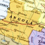 Map of Angola. Detail from the World Atlas (Webster's Concise).