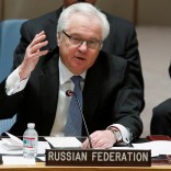 FILE PHOTO - Russian Ambassador to the United Nations Vitaly Churkin addresses members of the U.N. Security Council during a meeting about the Ukraine situation, at the U.N. headquarters in New York, March 6, 2015. REUTERS/Eduardo Munoz/File Photo