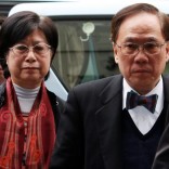 Former Hong Kong Chief Executive Donald Tsang, his wife Selina and son Thomas, arrive at the High Court in Hong Kong, China February 20, 2017.  REUTERS/Bobby Yip