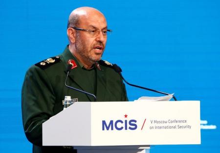 Iranian Defence Minister Hossein Dehghan delivers a speech as he attends the 5th Moscow Conference on International Security (MCIS) in Moscow, Russia, April 27, 2016. REUTERS/Sergei Karpukhin