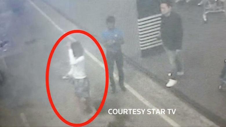 A woman who was detained at Kuala Lumpur airport, identified from CCTV footage at the airport and who was alone when she was apprehended, according to police in a statement, is seen circled in red in this still frame taken from video released February 16, 2017, showing CCTV footage courtesy of Star TV. MANDATORY CREDIT STAR TV Via REUTERS TV