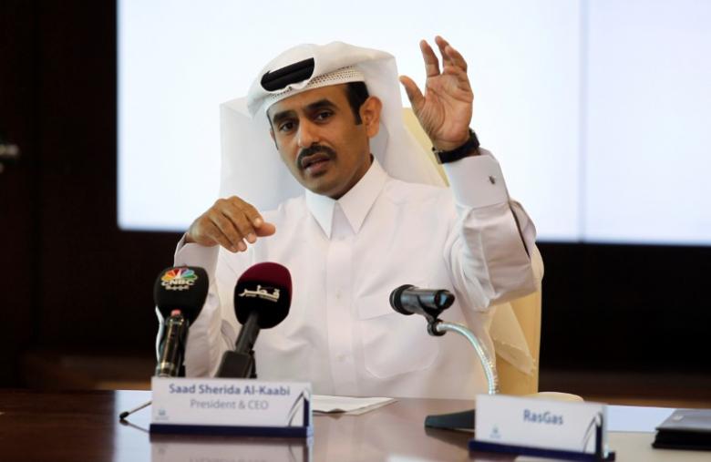 Saad al-Kaabi, chief executive of Qatar Petroleum, gestures during a news conference in Doha, Qatar, December 11, 2016. REUTERS/Naseem Zeitoon