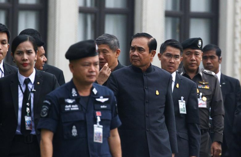 Thailand's Prime Minister Prayuth Chan-ocha arrives at a weekly cabinet meeting at Government House in Bangkok, Thailand, January 10, 2017. REUTERS/Athit Perawongmetha