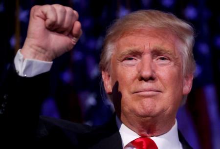 FILE PHOTO:  U.S. President-elect Donald Trump speaks at his election night rally in Manhattan, New York, U.S., November 9, 2016.     REUTERS/Carlo Allegri/File Photo