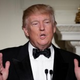 U.S. President Donald Trump speaks during the Governor's Dinner in the State Dining Room at the White House in Washington, U.S., February 26, 2017.   REUTERS/Joshua Roberts