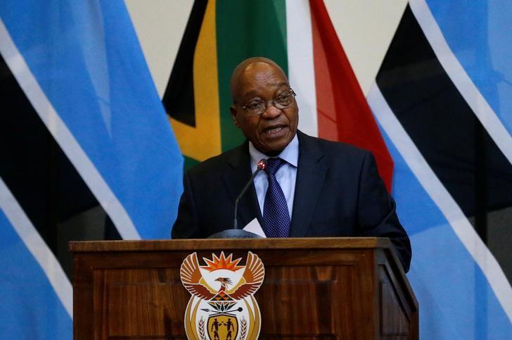 Jacob Zuma, president of South Africa speaks during the Botswana-South Africa Bi-National Commission (BNC) in Pretoria, South Africa, November 11, 2016. REUTERS/Siphiwe Sibeko