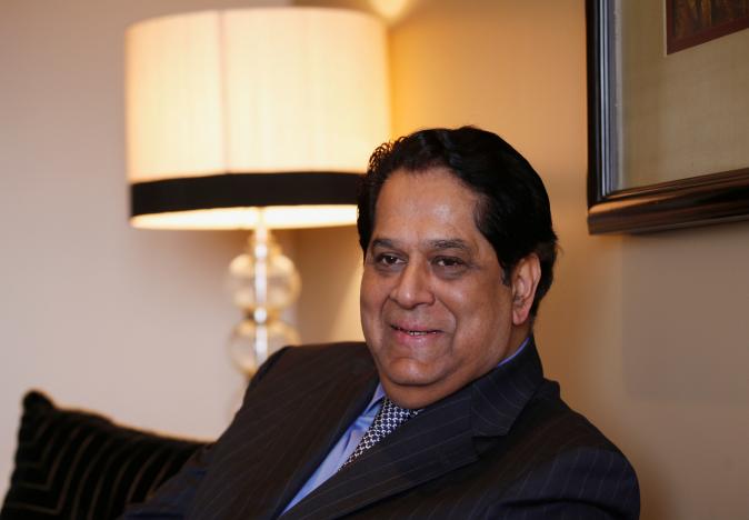 K. V. Kamath, President of New Development Bank, poses for a picture before the start of an interview with Reuters, in New Delhi, India, March 30, 2017. REUTERS/Adnan Abidi