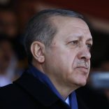 Turkish President Tayyip Erdogan attends a ceremony marking the 102nd anniversary of Battle of Canakkale, also known as the Gallipoli Campaign, in Canakkale, Turkey, March 18, 2017. REUTERS/Osman Orsal
