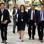 Hawaii Attorney General Douglas Chin (L) arrives at the U.S. District Court Ninth Circuit to present his arguments after filing an amended lawsuit against President Donald Trump's new travel ban in Honolulu, Hawaii, March 15, 2017. REUTERS/Hugh Gentry
