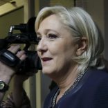 Candidate for the 2017 presidential election Marine Le Pen, French National Front (FN) political party leader, arrives for a meeting with members of the State Duma, the Russian lower house of parliament's international affairs committee, in Moscow, Russia March 24, 2017. REUTERS/Maxim Shemetov