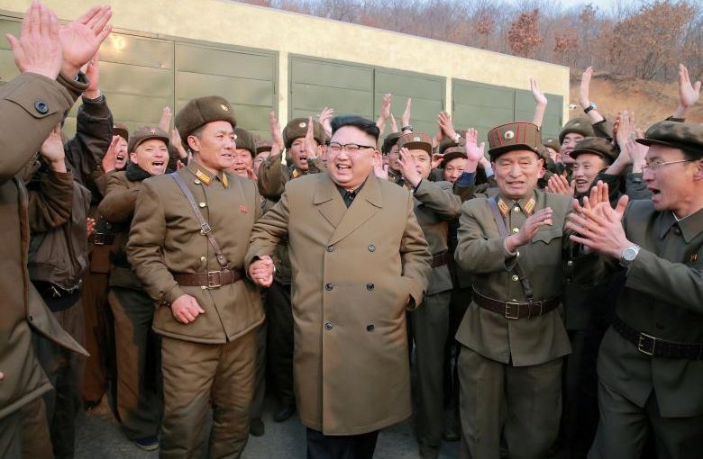 FILE PHOTO: North Korean leader Kim Jong Un watched the ground jet test of a Korean-style high-thrust engine newly developed by the Academy of the National Defence Science in this undated picture provided by KCNA in Pyongyang on March 19, 2017. KCNA/via Reuters/File Photo