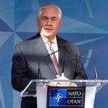 U.S. Secretary of State Rex Tillerson takes part in a NATO foreign ministers meeting at the Alliance's headquarters in Brussels, Belgium March 31, 2017. REUTERS/Virginia Mayo/Pool