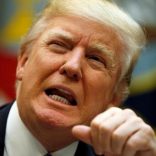 U.S. President Donald Trump looks up  during a meeting about healthcare at the White House in Washington, U.S., March 13, 2017. REUTERS/Kevin Lamarque