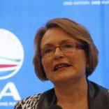 Former   Democratic Alliance (DA) leader Helen Zille speaks at a news conference in Cape Town, January 28, 2014.    REUTERS/Mike Hutchings