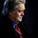 White House Senior Advisor Steve Bannon attends a roundtable discussion held by U.S. President Donald Trump with auto industry leaders at the American Center for Mobility in Ypsilanti Township, Michigan, U.S., March 15, 2017. REUTERS/Jonathan Ernst