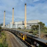 A coal train leaves the Gladstone Power Station in Gladstone, Queensland, Australia, July 2013.  AAP/Dan Peled/via REUTERS