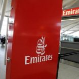 An Emirates Airlines ticket desk stands empty at JFK International Airport in New York, U.S., March 21, 2017.  REUTERS/Lucas Jackson
