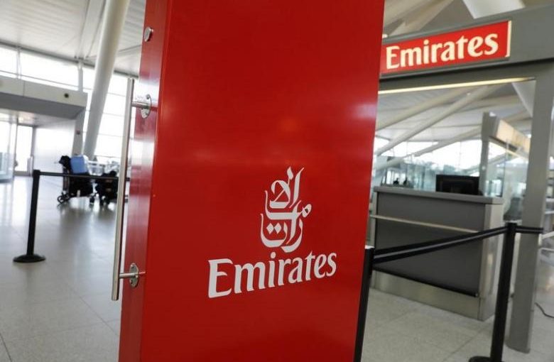 An Emirates Airlines ticket desk stands empty at JFK International Airport in New York, U.S., March 21, 2017.  REUTERS/Lucas Jackson