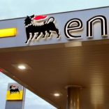 The logo of Italian energy company Eni is seen at an Agip gas station in Lugano, Switzerland June 3, 2016.  REUTERS/Arnd Wiegmann/File Photo