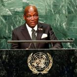 Guinea-Bissau's President Jose Mario Vaz addresses the United Nations General Assembly in the Manhattan borough of New York, U.S. September 21, 2016.   REUTERS/Eduardo Munoz