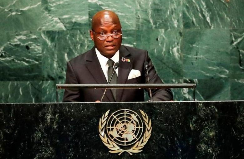 Guinea-Bissau's President Jose Mario Vaz addresses the United Nations General Assembly in the Manhattan borough of New York, U.S. September 21, 2016.   REUTERS/Eduardo Munoz