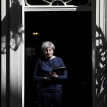 Britain's Prime Minister Theresa May prepares to speak to the media outside 10 Downing Street.      REUTERS/Stefan Wermuth