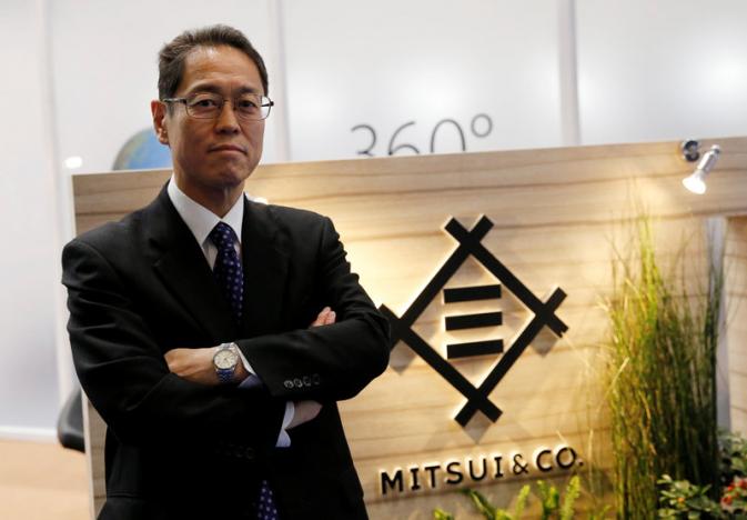 Mitsui & Co's Executive Managing Officer Hirotatsu Fujiwara poses for a photo after an interview with Reuters at Gastech, the world's biggest expo for the gas industry, in Chiba, Japan, April 4, 2017.  REUTERS/Toru Hanai