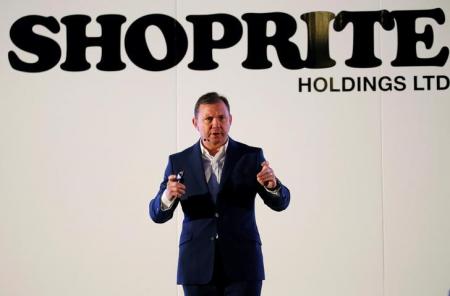 Shoprite Holdings Chief Executive Pieter Engelbrecht reports on his company's results in Cape Town, South Africa, February 21, 2017.   REUTERS/Mike Hutchings
