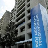 The International Monetary Fund headquarters building is seen during the IMF/World Bank spring meetings in Washington, U.S., April 21, 2017. REUTERS/Yuri Gripas