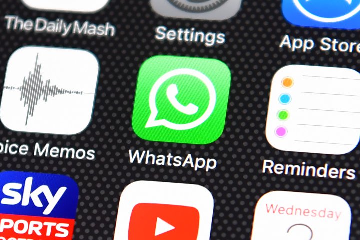 LONDON, ENGLAND - AUGUST 03: The Whatsapp app logo is displayed on an iPhone on August 3, 2016 in London, England.  (Photo by Carl Court/Getty Images)
