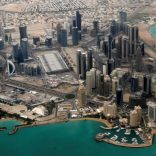FILE PHOTO - An aerial view of Doha's diplomatic area March 21, 2013. REUTERS/Fadi Al-Assaad/File Photo