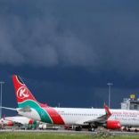 Kenya Airways planes are seen parked at the Jomo Kenyatta International airport near Kenya's capital Nairobi, April 28, 2016. Picture taken April 28, 2016. REUTERS/Thomas Mukoya/File Photo