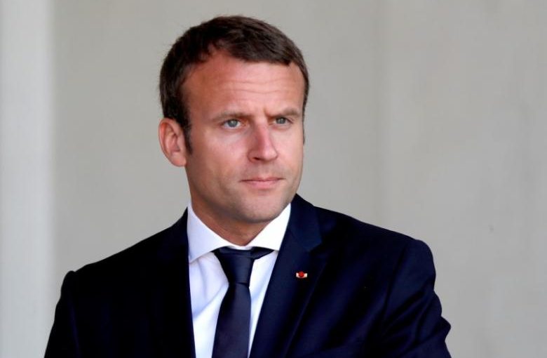 French President Emmanuel Macron waits for a guest at the Elysee Palace in Paris, France, June 28, 2017. REUTERS/Charles Platiau
