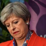 Britain's Prime Minister Theresa May waits for the result of the vote in her constituency at the count centre for the general election in Maidenhead, June 9, 2017. REUTERS/Toby Melville