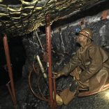 Underground drilling at Lonmin Saffy Platinum Mine in Marikana . 05/07/2012 . picture by KATHERINE MUICK-MERE .
