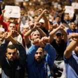 Moroccans take part in a demonstration against official abuses and corruption in the town of Al-Hoceima, Morocco early June 3, 2017. REUTERS/Youssef Boudlal