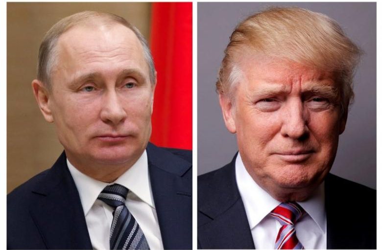 FILE PHOTO: A combination of file photos showing Russian President Vladimir Putin at the Novo-Ogaryovo state residence outside Moscow, Russia, January 15, 2016 and U.S. President Donald Trump posing for a photo in New York City, U.S., May 17, 2016. REUTERS/Ivan Sekretarev/Pool/Lucas Jackson/File Photos