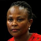 Public Protector Busisiwe Mkhwebane listens during a briefing at Parliament in Cape Town, South Africa October 19, 2016. REUTERS/Mike Hutchings