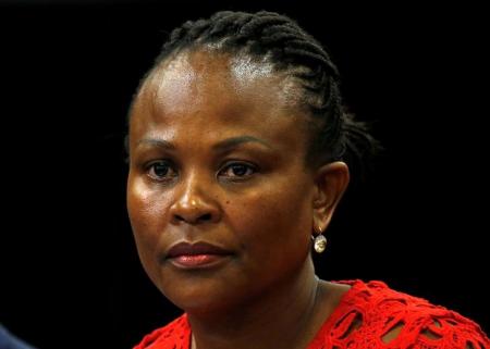 Public Protector Busisiwe Mkhwebane listens during a briefing at Parliament in Cape Town, South Africa October 19, 2016. REUTERS/Mike Hutchings