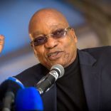South African President and ruling party African National Congress President Jacob Zuma delivers a speech during an inter-faith prayer held to pray for him on May 14, 2017 in Durban, South Africa.  / AFP PHOTO / RAJESH JANTILAL        (Photo credit should read RAJESH JANTILAL/AFP/Getty Images)