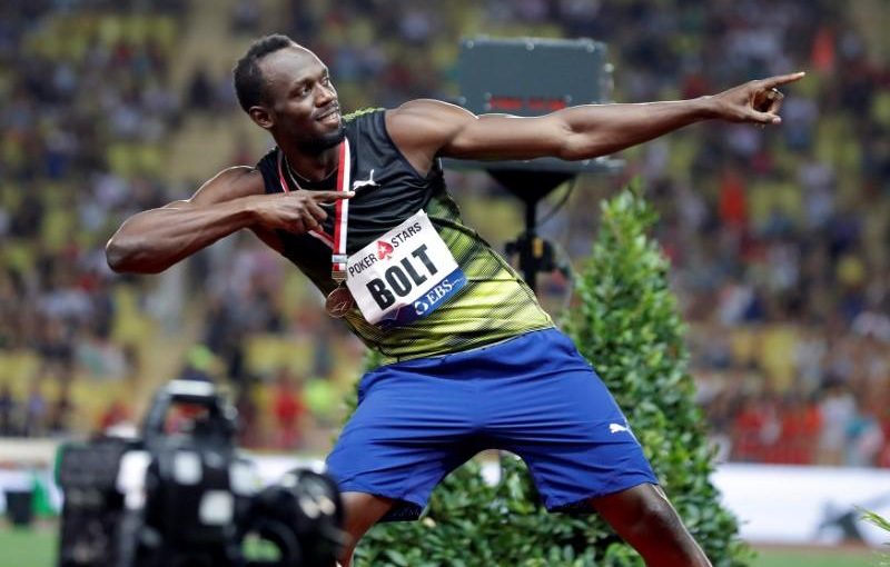 Athletics - IAAF Diamond League Herculis meeting - 100m Men - Louis II Stadium, Monaco - July 21, 2017. Jamaican sprinter Usain Bolt reacts.     REUTERS/Eric Gaillard