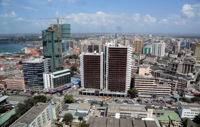 FILE PHOTO: The skyline of Tanzania's port city of Dar es Salaam, July 12, 2013. REUTERS/Andrew Emmanuel/File Photo - RTX2Z4YR