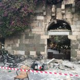Damage caused by a quake in Kos, Greece, July 21, 2017 is seen in this still photograph uploaded on social media.   Osman Turanli/Social Media/Handout via Reuters