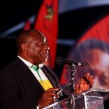 12/07/2017. ANC Deputy President Cyril Ramaphosa  delivering a message from the ANC  during the 14th Congress of the SACP held at Birchwood Hotel.Picture: Masi Losi