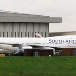 A South African 747 aircraft stands on the tarmac at London Heathrow
Airport's Terminal Four. File photo. REUTERS/Ian Waldie